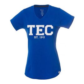 Playera Casual TEC Cuello V - Azul, CF