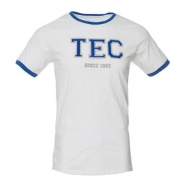 Playera Casual TEC - Blanco / Azul, CM