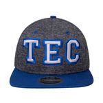 Gorra-New-Era-TEC-950-bordada-visera-plana-y-boton-superior-unisex-jaspe-con-azul_1