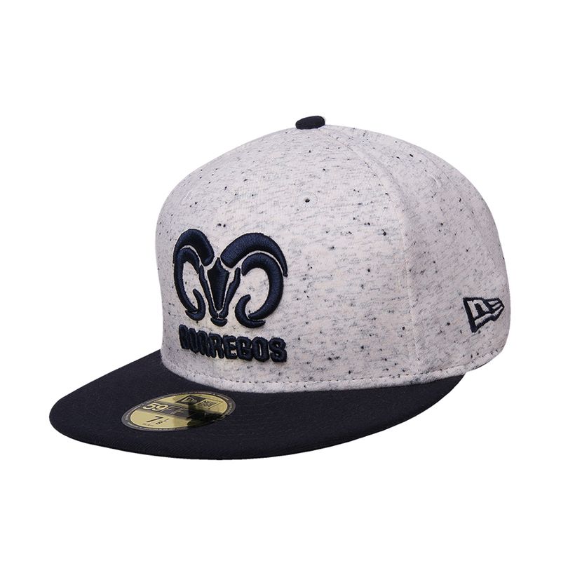 Gorra-New-Era-BORREGOS-5950-bordada-con-visera-plana-unisex-jaspe-con-azul-marino_2