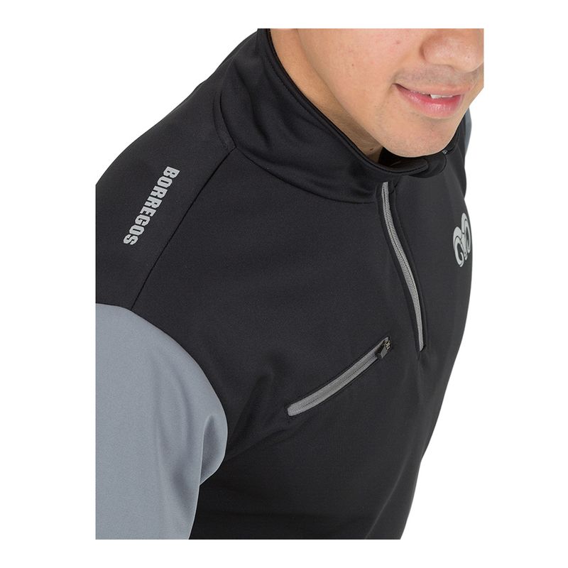 Sudadera-deportiva-BORREGOS-medio-zipper-con-bolsillo-en-pecho-negro-3