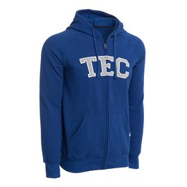 Sudadera Essential TEC azul con zipper, unisex