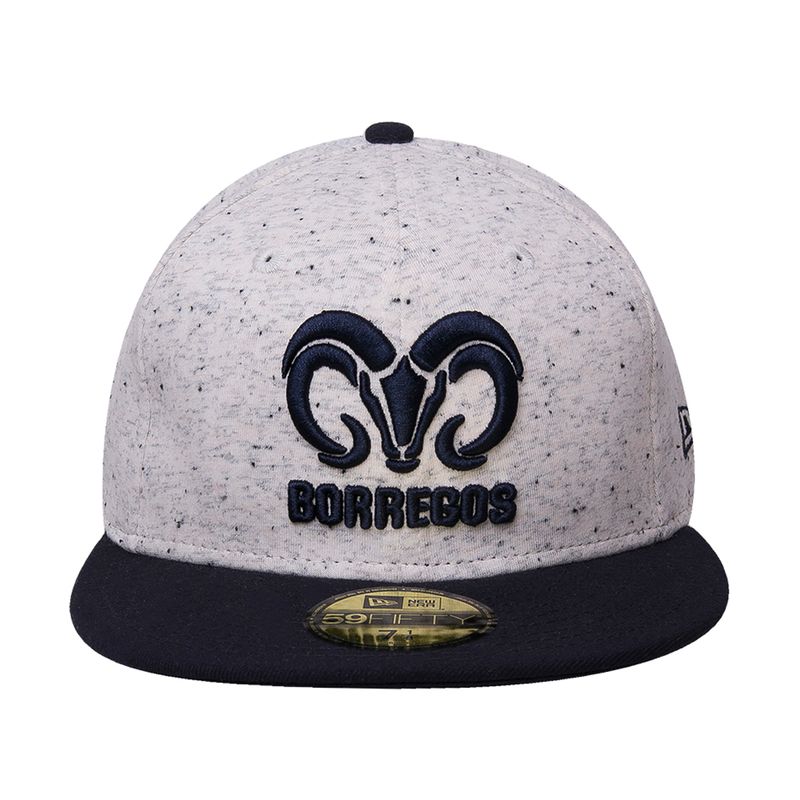 Gorra-New-Era-BORREGOS-5950-bordada-con-visera-plana-unisex-jaspe-con-azul-marino_1