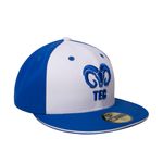 Gorra-New-Era-BORREGOS-5950-bordada-con-visera-plana-unisex-azul-con-blanco_3