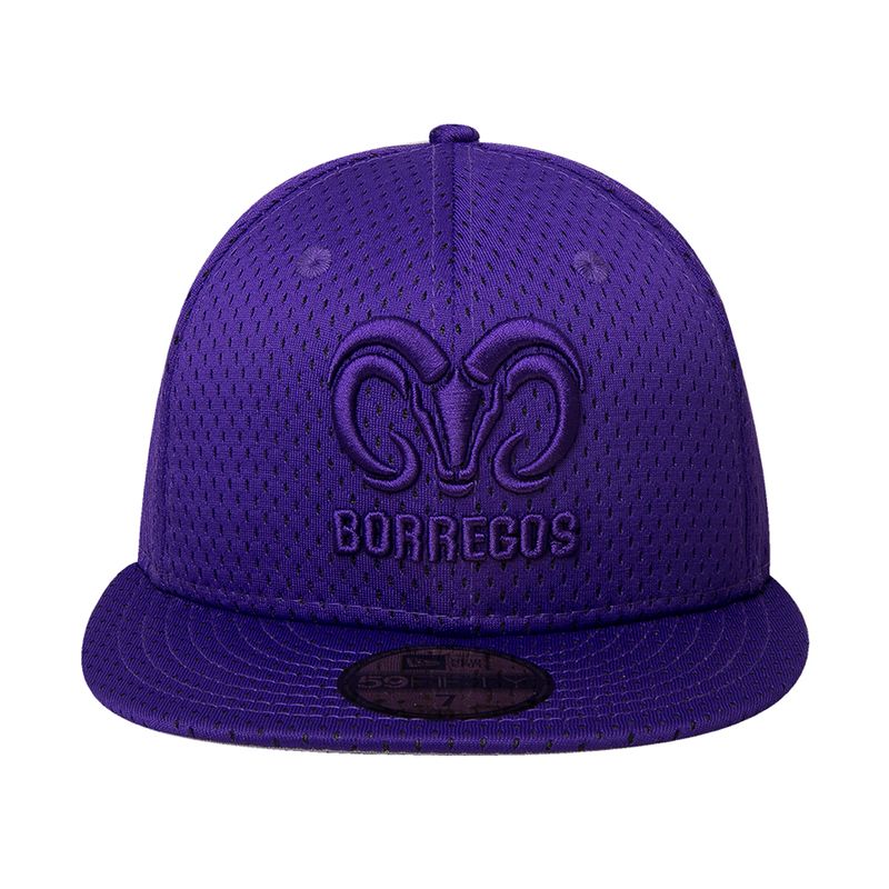 Gorra-New-Era-BORREGOS-5950-bordada-con-visera-plana-unisex-Morado_1