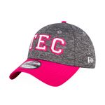 Gorra-New-Era-TEC-940-bordada-con-visera-curva-ajustable-unisex-gris-con-rosa_1