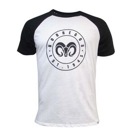 Playera Casual Borregos Circular Manga Raglan - Negro, CM