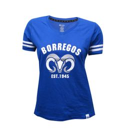 Playera Casual Borregos Doble Línea - Azul Rey, CF