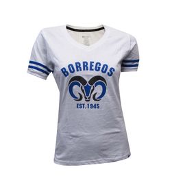 Playera Casual Borregos Doble Línea - Blanco, CF