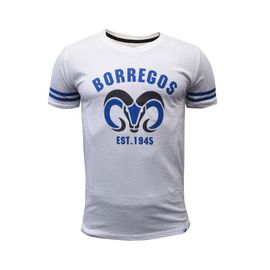 Playera Casual Borregos Doble Línea - Blanco, CM