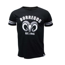 Playera Casual Borregos Doble Línea - Negro, CM