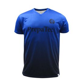 Playera Deportiva PrepaTec Degradado - Azul Rey, CM