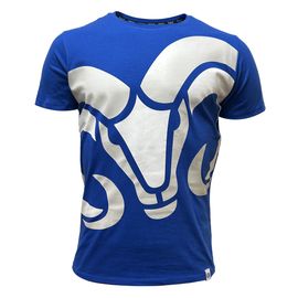 Playera casual BORREGOS logo grande azul CM