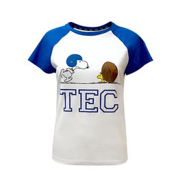 Playera Casual Peanut TEC Manga Raglan CF