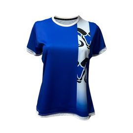 Playera Deportiva BORREGOS Azul Con Franja Blanca Carnero CF