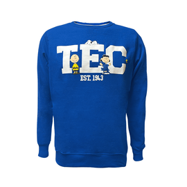 Sudadera Crewneck Peanut Pandilla TEC Azul, unisex