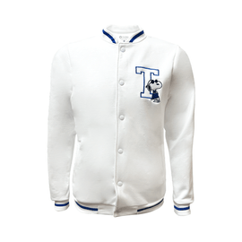 Chamarra Universitaria TEC Snoopy Blanco, unisex