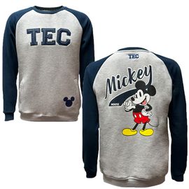 Sudadera PO Moda Disney Mickey TEC Gris/ Azul Marino