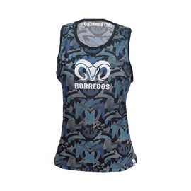 Playera Deportiva Tank BORREGOS Negro CF