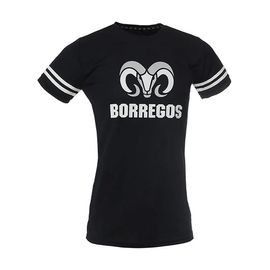 Playera Deportiva Doble Linea BORREGOS CF negro