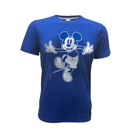 Playera Casual Disney Mickey plata TEC CM Azul