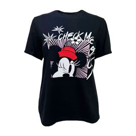 Playera Casual Disney Minnie Check me out TEC CF Negro