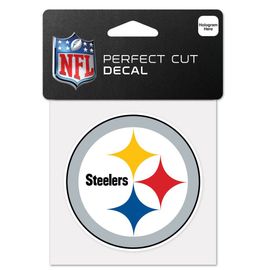 Sticker NFL Steelers 4x4, blanco