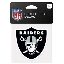 Sticker NFL Raiders 4x4, negro