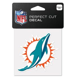 Sticker NFL Dolphins 4x4, aqua