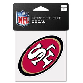 Sticker NFL 49ers 4x4, rojo