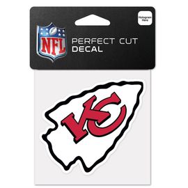 Sticker NFL Chiefs 4x4, blanco