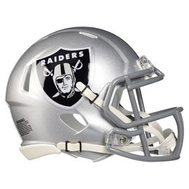 Mini Casco NFL Raiders, plata