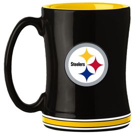 Taza Cerámica NFL Steelers 14 oz, negro