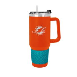 Vaso Térmico con Popote NFL Dolphins 40 oz, naranja