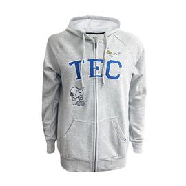 Sudadera Algodón Zipper Peanuts TEC Gris