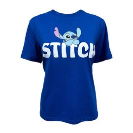 Playera Casual Disney Stitch TEC CF Azul