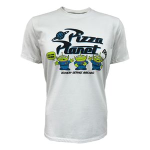 Playera Casual Disney Pizza Planet TEC Blanco, unisex