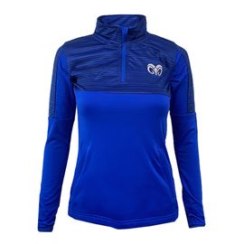 Sudadera BORREGOS Apex Azul 1/2 Zipper, Dama