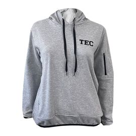 Sudadera TEC Gris con Cierre al Costado, Dama